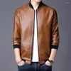 Herenjacks Casual groot formaat Leather Jacket Autumn Stand-Up Collar Fashion Trend Simple Personality