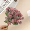 Dekorativa blommor konstgjorda blommor Jade gräs för heminredningar falska gröna växter vas julbröllop leveranser flores artificiales