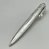 Lan Ct Ballpoint Pen Silver Round Head Unghia Scrittura Smooth Classic Office School Stationery