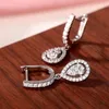 Boucles d'oreilles Stud Fashion Femme 925 STERLING Silver Water Drop Zircon for Women Needle Long Tassel Wedding Jewelry