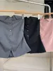 Tanks féminins d'été solide simple y2k esthétique recadrée top mode vintage japonais chic bouton occasionnel tout match doux femme sans bretelles