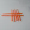 Drinking Straws 100Pcs Orange Straw 185mm Long Wedding Party Cocktail Supplies Kitchen Accessories Disposable Individual Packaging Plastic