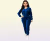 Femmes Velvet Tracksuit Femmes Swetswets Vections de femmes Deux pièces sets entraîner des tenues de femmes vêtements sportifs Sport Outwear Casua5457464