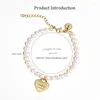 Strand French Natural Natural Doater Pearl for Women Daily Bracelet polyvalent Bracelet Scarbed Heart en forme de mariage Cadeau de bijoux charmants