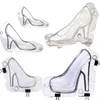 Backformen 3D -Kuchen Fondant High Heels Formen -Schokolade Zucker Weibliche transparente Schuhform DIY Manuelles Gebäck Dekorationswerkzeuge