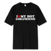 Vintage Funny I Love My Girlfriend Boyfriend T-Shirt Couple Graphic T Shirt Men Boyfriends Cotton Casual Sport Streetwear 240412