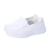 Casual Shoes Women's Air Cushion Soft Sole Breattable Deodorant Non-Slip Feet Work White Single