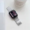 Faixas magnéticas pulseira de aço inoxidável tiras ajustáveis tiras de faixa watchband para as séries do relógio Apple 3 4 5 6 7 8 9 iwatch 40/41mm 44/45mm Ultra 49mm