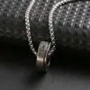 Titanium Steel Non Fading Ins Hip Hop Disco Trendy Mens Ring Necklace Personalized Net Red Sweater Chain Accessories Simple Pendant