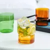 Vingglasögon 2/1 st Retor Colorful Cup kaffemugg transparent juice vatten te isöl dricka mjölk koppar värmebeständig drinkware