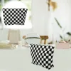 Storage Boxes Toiletry Holder Travel Bag Handle Wallet Checkered Toiletries Convenient Personal Makeup Pouch