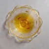 Koppar tefat förtjockade kalser te cup och fat satte kreativ vacker guldfälgglas med kinesisk tekoppkristall liten vin espresso