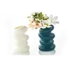 Vases panier vert nordique fleur maison vase ornement décoration intérieure arrangement de pot blanc vivant pe spirale