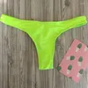 Handduk 2024 Fashion Ladies Thong Swim Trunks Flera färger Solid färg veckade badkläder kvinnor bikini