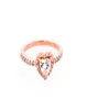 Les anneaux de coeur en or rose s'adaptent pour les bijoux de style original scintillants rings de coeur surélevé 188421C022889784