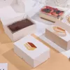 Retire os contêineres 20pcs tiramisu caixas com tampas transparentes de casos de festas transparentes de mousse bolo