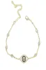 Linkketen Verstelbare grootte Turkse Lucky Black White Crystal armbanden Gold Chains Jewelry2465581