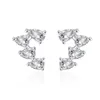 Boucles d'oreilles Modèles d'eau Drop Drop diamant Women's S925 Pure Silver Ear Jewelry European and American Foreign Trade