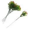 Decorative Flowers 10 Pcs Artificial Simulated Adorn Faux Stem Grass Plastic Fake Elegant