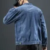 Denim Jackets Man Black Jeans Coat for Men Padded Wool with Sheep Button Padding Warm Size L Korea Joker Outwear Y2k Winter 240408