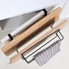 Kitchen Storage Punch Free Wall Mounted Rack Chopping Board Carrier Creative Cupboard Iron Shelves Cabinet For Bathroom