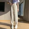 Women's Pants Women Spring Summer Ice Silk Harem 2024 High Waist Loose Straight Casual Pant Female Outdoor Solid Trousers