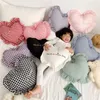 Kudde 10 stilar älskar hjärta form flicka bomull fyllande rufsar kuddar för säng soffa hem barn 40x45 cm 0,5 kg