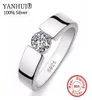 Yanhui Men Wedding Jewelry 100 925 Anello in argento sterling Set 1 Carat Sona Cz Diamant Ring Dimensione dell'anello di fidanzamento 6 11 YRD10 Y189128306304