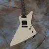 クリームホワイトエレクトリックギターeet fukフィンガーボードインレイアクティブピックアップメタリカJameshetfield1658147