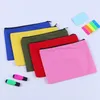 Сумки для хранения 300pcs 21x14cm 5 цветов Canvas Makeup Makeup Makepper Muct Pencil Case Blank Diy Craft Cosmetic для школы путешествий