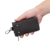 Anneaux de clés en cuir authentiques portefeuilles Unisexe Keys Organisateur Men Carte Keychain Couvre la clés de la voiture Femmes Smart Housekeeper Small Key Case