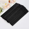 Paies de consommation de 100pcs plastique jetable noir long Flexible Wedding Party Supplies Accessoires de cuisine