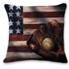 Pillow 2024 American Football Baseball Rugby Series Cover Cotton Linen Home Decorative Sofa Covers 45 × 45