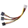 SATA Adapter Cable IDE 4Pin Male To 3 Port SATA Female Splitter Hard Drive Power Supply Cable SATA Cable 22cm
