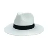 Berets Panama Straw Hat European and American Top Hats Summer Shading Beach Big Brimmed for Men