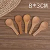 Cuillères pots d'assaisonnement marron clair ménage pour la cuisine pour les condiments de cuisine fournit en bois mini