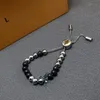 Designer 2024 Bracelet perlé brins pour et hommes mode Sier Stone Perge de cordes pendantes bracelets filles de fête de fête de mariage