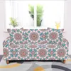 Stoelbedekkingen Mandala Sofa Cover Boheemse L-Shape Porselein Sectional Elastische Stretch Slipcovers voor woonkamer bank 1/2/3/4 stoel