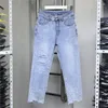 Jeans pour femmes pantalon de jean en denim de faux trou Femme 2024 Pantalon à la taille haute de la taille haute