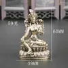 Collier Boucles d'oreilles Set en laiton Tibetan Bouddha Statue Green Tara Desktop Ornements Religieux Culte STATUES CRADS WENWAN COLLECTION