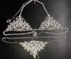 Nouvelle chaîne sexy Bra Body Jewelry Crystal Bikini Set Beach Lingerie tenue harnais bling string for women holiday t2005081000565