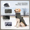 Vestuário para cães zoobers lã de lã de lã de inverno casacos de inverno jacaces de neve à prova d'água com tiras reflexivas Harness Hole para animais de estimação Colete de animais à prova de vento