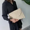 Bag Casual Quaste Quaste Stroh Kupplungsbeutel für Frauen Wikcer gewebt Schulterkreuzkörper Lady kleine Totes Rattan Summer Beach Geldbörsen 2024