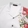 Chemises décontractées pour hommes chemises à imprimé fleur revers hawaïen à manches courtes à manches courtes rétro s-5xl 2024 été