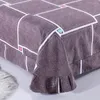 Bedding Sets Soft & Comfortable Warm Velvet Cotton 4 PCS King Size - Quilt Duvet Cover Flat Ruffles Sheet 2 Pillowcase 200x230cm