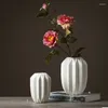 Vases Creative Origami Céramic Vase Decoration Living Modern Room Soft Nordic Table White Séchée Arrangeur de fleurs séchées