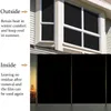 Autocollants de fenêtre amovibles bloquant le film de noir de noir de couleur statique intimité intimité d'observation noire d'autocollant noir