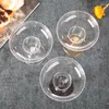 Tek kullanımlık bardak pipetler 20pcs şeffaf kokteyl bardağı düğün brithday partisi şarap içmek plastik yaratıcı kalın kek puding