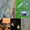 Kandelaars glazen houder transparant kristal hangende teaight kandelaar romantisch bruiloft diner decoratie bar feest huis decor