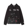 Designer Lanvins Lanvins Classic Brand 2024 Nouveau produit broderie à la main Spot à main Graffiti Graodie for Men Hoodie